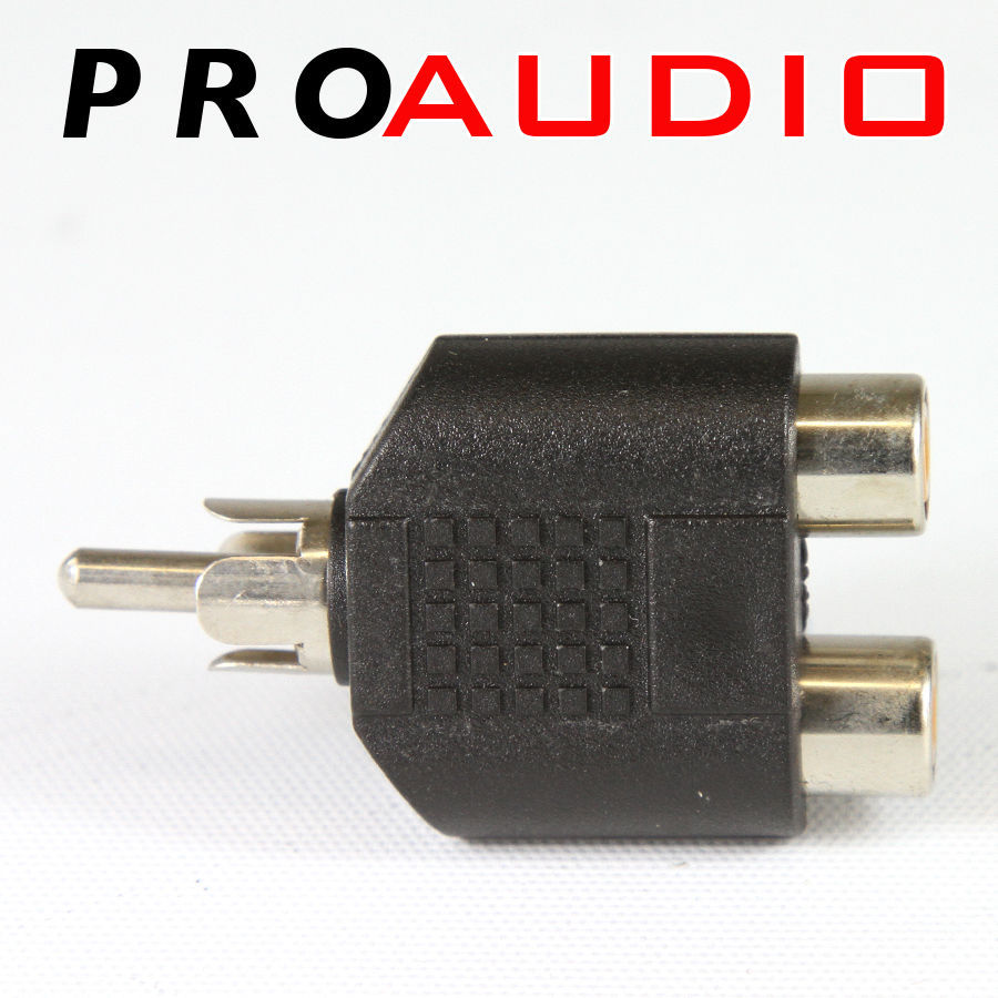 Y Double Adaptor 1RCA Male to 2RCA Female for RCA Cables eBay