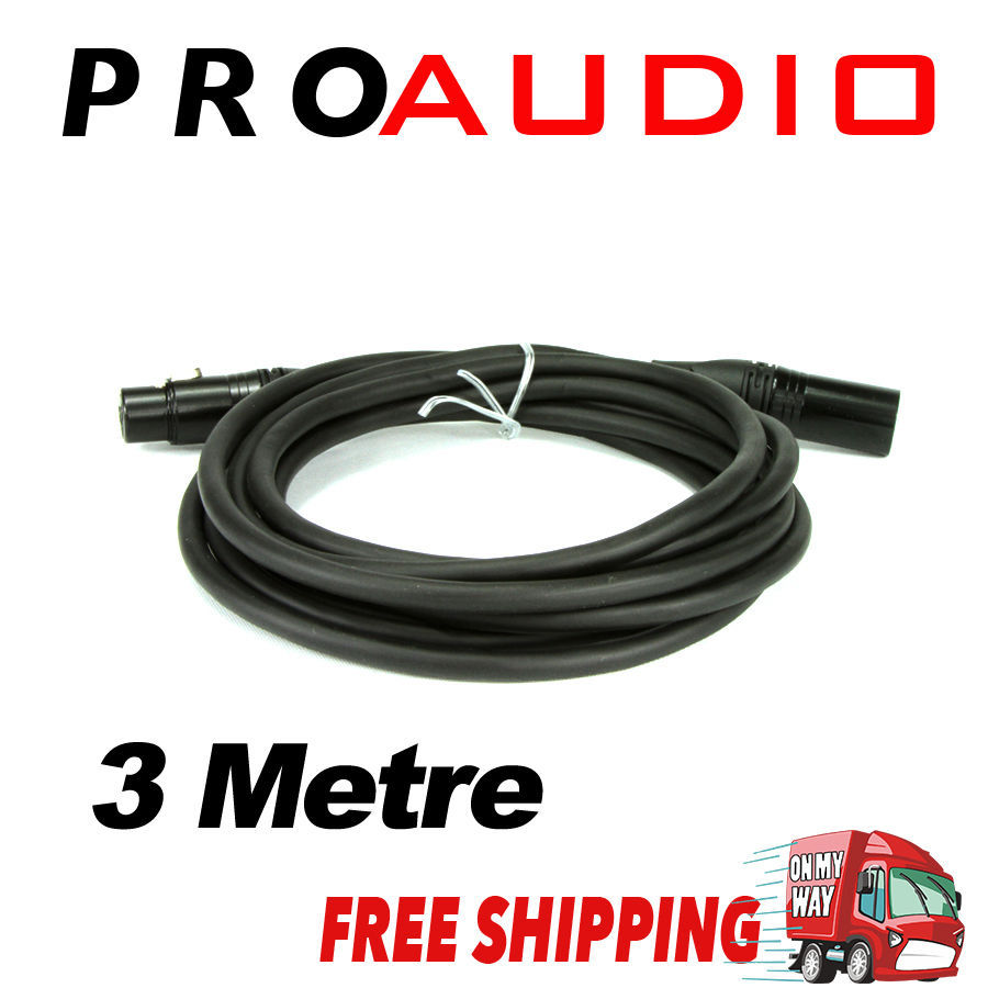 3-Pin XLR Balanced Audio Extension Cable Microphone Lead Mic Cord Cannon Plug - Picture 17 of 36