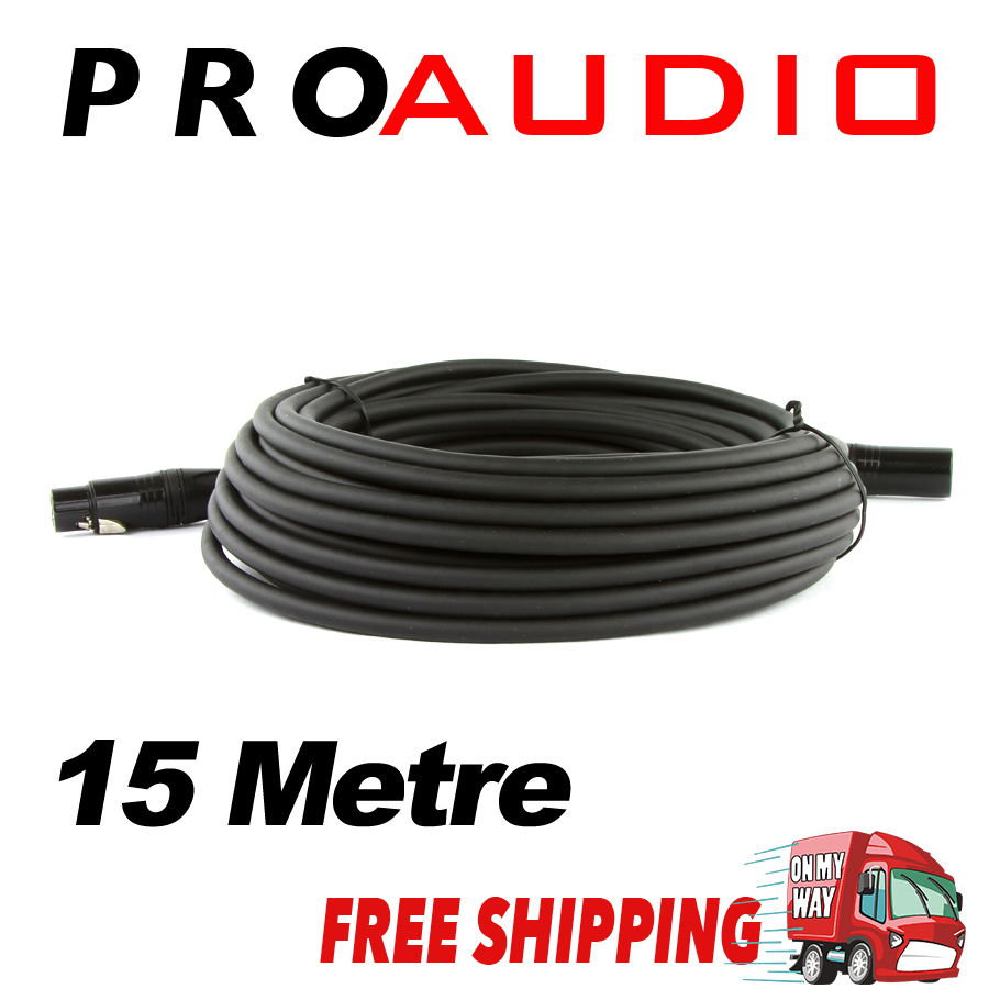 3-Pin XLR Balanced Audio Extension Cable Microphone Lead Mic Cord Cannon Plug - Picture 29 of 36