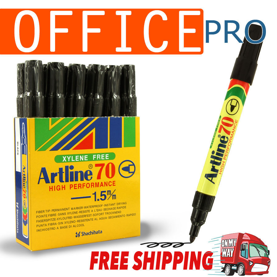 ARTLINE 70 1.5mm 12 x PERMANENT MARKER BLACK BULLET TIP Same Day Shipping 4974052801303 eBay