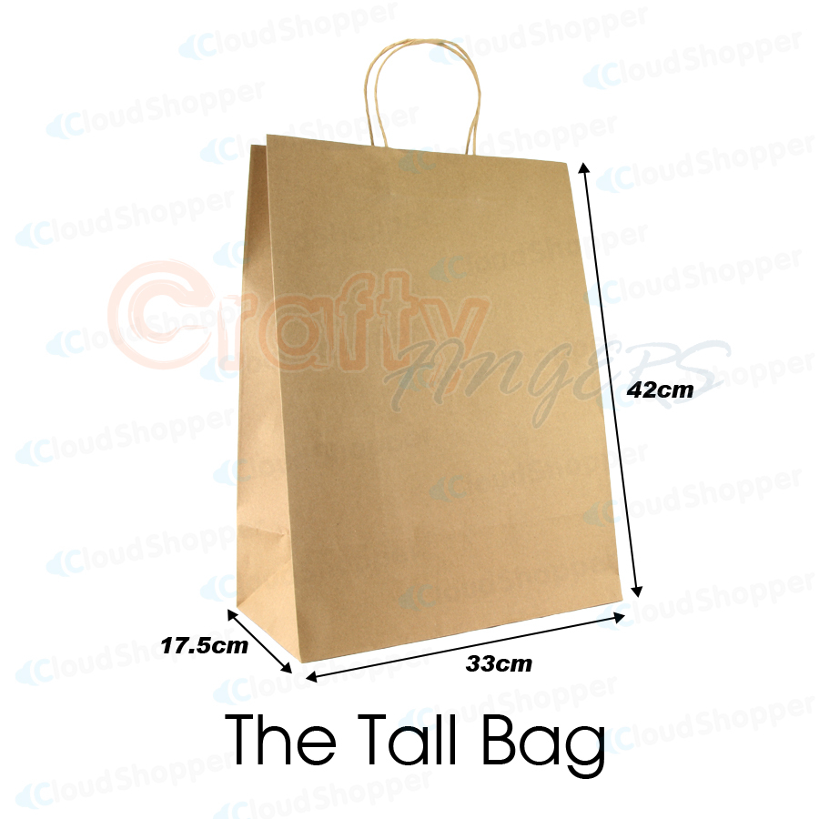 Bulk Kraft Paper Bags Gift Shopping Carry Craft Brown Retail Bag with Handles Au - Picture 34 of 40