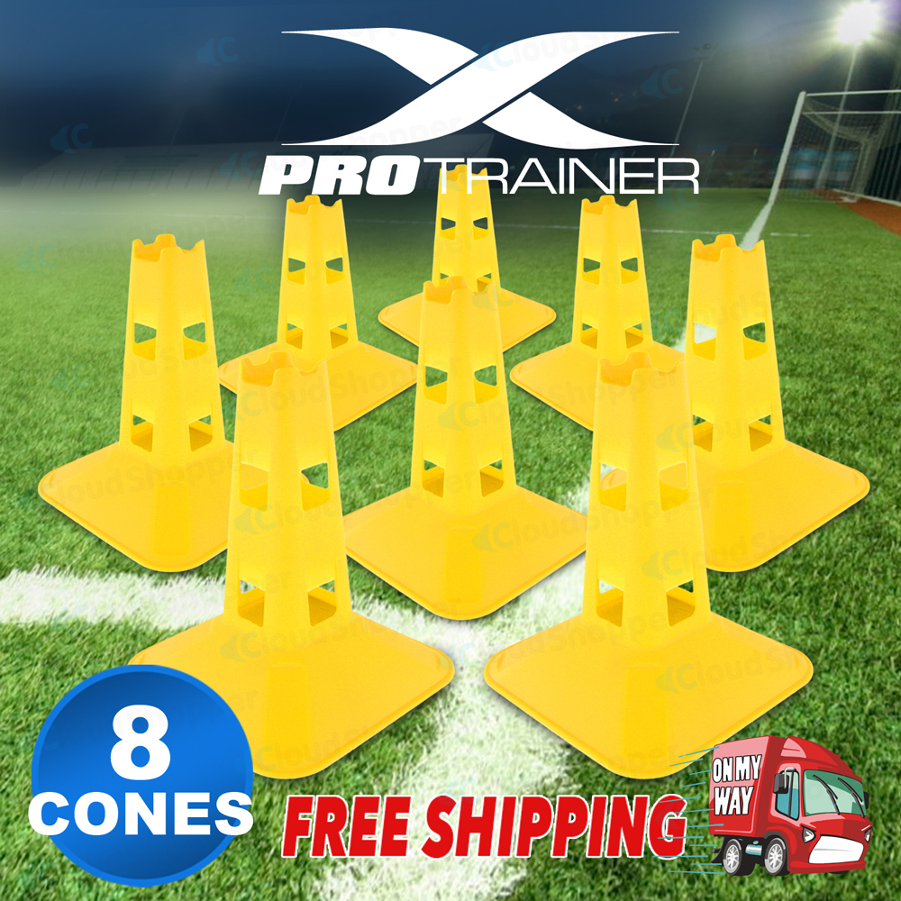 8 Pack Red Fitness Exercise Sports Training Markers Cones Soccer Rugby 