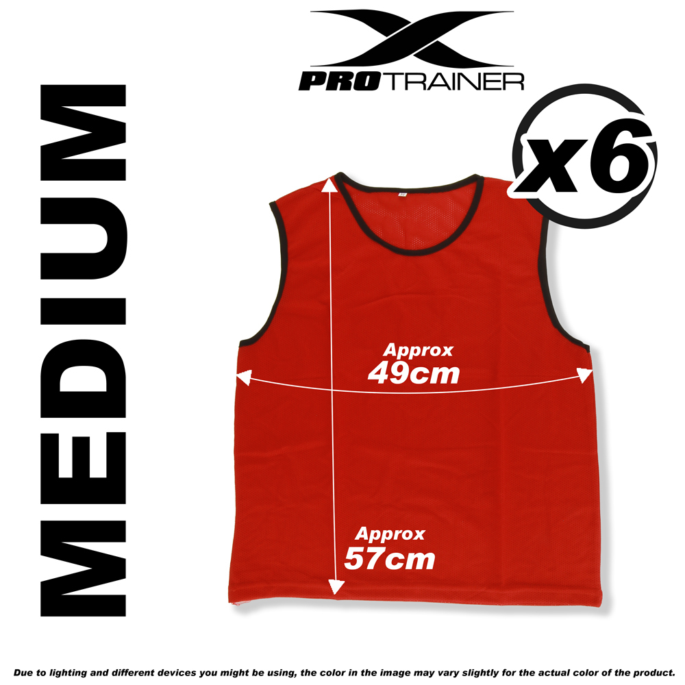 6x FOOTBALL TRAINING BIBS Vests Soccer Rugby Basketball Sports Cricket Netball - Picture 37 of 82