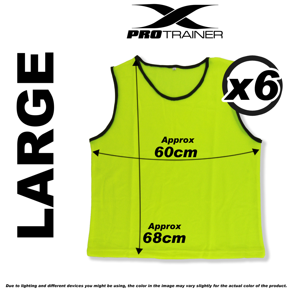 6x FOOTBALL TRAINING BIBS Vests Soccer Rugby Basketball Sports Cricket Netball - Picture 49 of 82