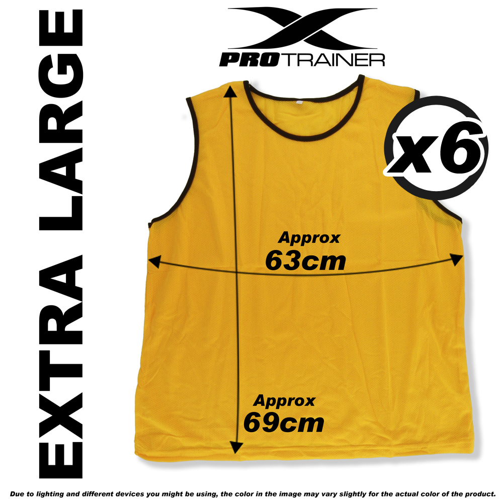 6x FOOTBALL TRAINING BIBS Vests Soccer Rugby Basketball Sports Cricket Netball - Picture 81 of 82