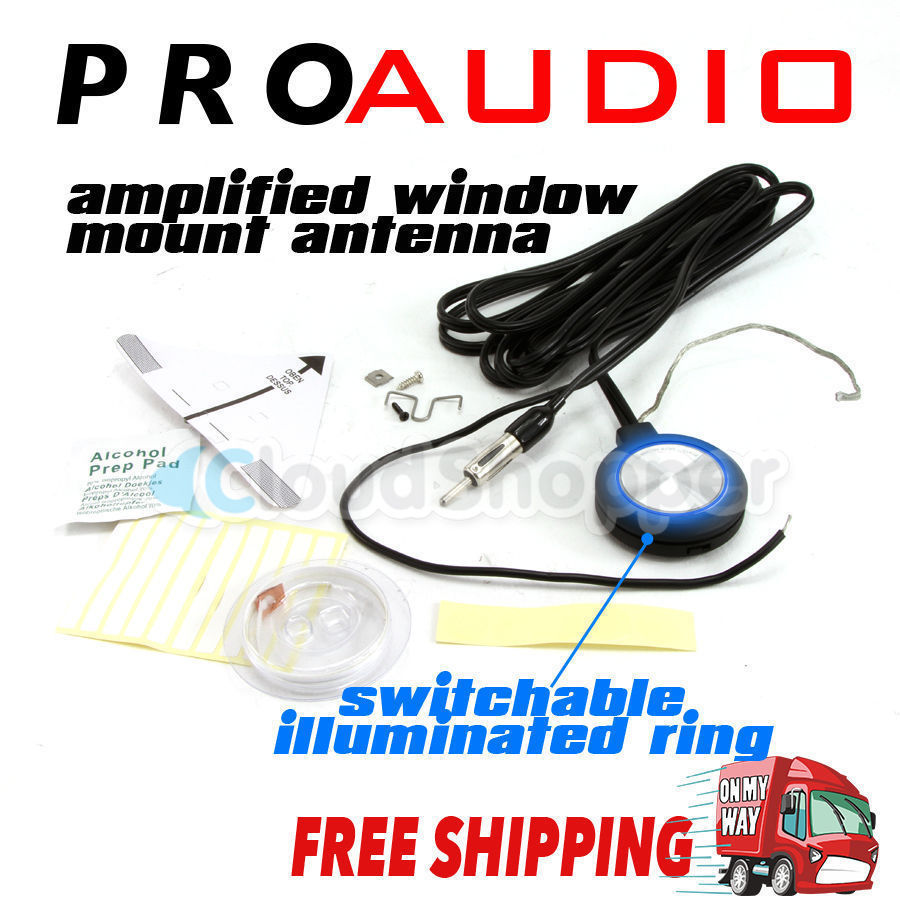 Pro Window Screen AM/FM Stereo OnGlass Car Radio Amplified Antenna