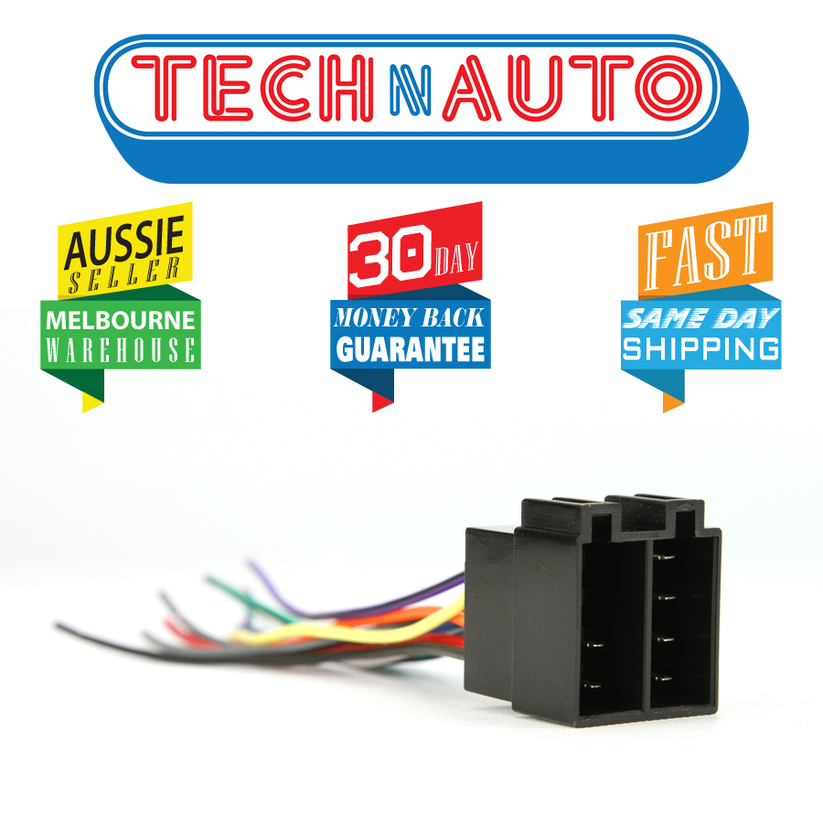 Universal Male ISO to Bare Wiring Harness Lead Plug Adaptor | eBay