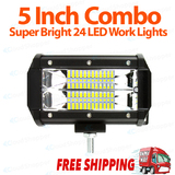 5inch CREE LED Light Bar Spot Flood Combo Work Driving Lights OffRoad 4WD 