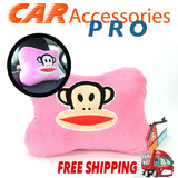 PAUL FRANK Neck Headrest Travel Pillow Car Accessories Genuine Pink
