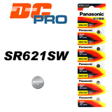 5 Batteries - SR621SW 1.55V Panasonic
