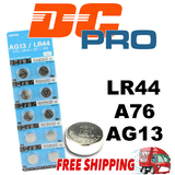 LR44 A1G13 A76 Batteries Alkaline Button Cell 1.5V Battery 10Pcs