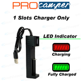 1 Port Smart USB 18650 Battery Charger for 3.7V 18650 Rechargeable Battery