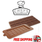 Chocolate Mold Mould Bar Break Apart Choc Block Ice Tray Silicone Cake Bake Molds