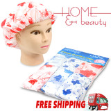 6pc Women Reusable Waterproof Plastic Shower Cap Bathing Salon Hair Washable Hat