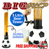 BEER TOWER DISPENSER W ICE TUBE JUICE FOUNTAIN PARTY BEER BONG*3.0 LITRE*VB CARLTON Water