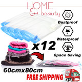 12x Large Vacuum Storage Bags Saver Slide Seal Space Saving Experts 60X80cm