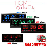 Digital Large Big Jumbo LED Wall Desk Alarm Clock With Calendar Temperature