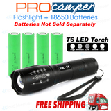 Flashlight Torch + INR Batteries 2500mAh Lithium Li-Ion 3.7v Rechargeable Battery