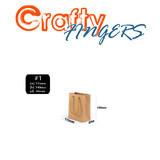 100x Brown Gift Bag 115(W) x 140(H) x 60mm(D) - 180gsm