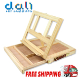 Table Easel Drawer Pine Wood Artist Easel Painting Stand Craft Art