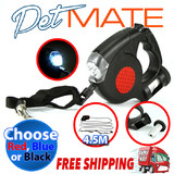 3-in-1 Retractable Dog Leash Light Bag Dispenser Pet Led Up Head Collar Lead bag