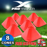 8x 15cm Red Training Agility Multi Surface Sports Training Cone