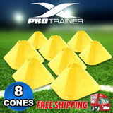 8x 15cm Yellow Training Agility Multi Surface Sports Training Cone