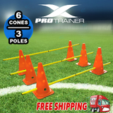 Hurdle Cone Set Agility Poles Agility Ladder Speed Training Equipment Adjustable