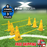 Hurdle Cone Set Agility Poles Agility Ladder Speed Training Equipment Adjustable