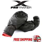 Adult Boxing Gloves MMA Training Fight Punch Bag Sparring Kickboxing Black