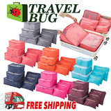 6PCS Travel Luggage Organizer Set Backpack Storage Pouches Suitcase Packing Bags