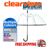 Birdcage Clear Dome Umbrella Wedding Rain Transparent Parasol Automatic