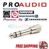 3.5mm Stereo Female to 6.35mm 1/4 inch Jack Stereo Male Adaptor Adapter Plug