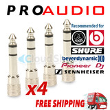 4x 3.5mm Stereo Female to 6.35mm 1/4 inch Jack Stereo Male Adaptor Adapter Plug