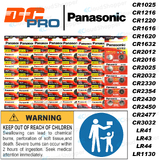Genuine Panasonic CR2032 CR2050 CR2450 CR1616 CR1620 CR1632 CR2016 Battery