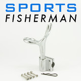 Alloy Rod Holder - Strong Marine Cast Aluminium Fishing with Rail Bracket Mount