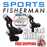 2x Fishing Rod Holder Boat Mount Rack Kayak