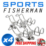 4x Quality Stainless Steel Rod Holder Rail Mount Fishing Boat Marine 360 degree