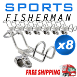 8x Quality 316 Stainless Steel Rod Holder RAIL Mount Wire Fishing Boat 360 degree