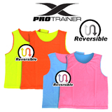 REVERSIBLE TRAINING BIBS SPORTS soccer football rugby mesh 2 SIZES 