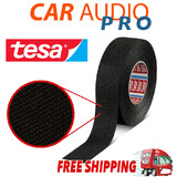 TESA 51608 19mm x 25m, Black Fleece Cloth Tape Cable Looms,Wiring Harness Tape
