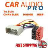 Jeep ISO WIRING HARNESS stereo radio plug lead loom connector adaptor