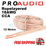18 AWG Speaker Cable Wire 18 Gauge CCA High Performance - 12 Metres