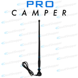  Flexible black antenna mast with adjustable split swivel ball base