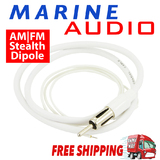 DIPOLE STEALTH AM/FM ANTENNA suits BOAT/MARINE audio cd player radio rustproof