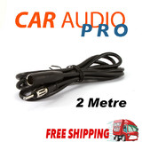 RADIO ANTENNA AERIAL EXTENSION LEAD CABLE CAR COAX AM FM MALE FEMALE 2M