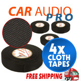 4x Certoplast 19mm x 25m, High Temp Adhesive Cloth Tape cable looms,wiring harness