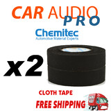 2 x 19mm x 25m, High Temp Adhesive Cloth Tape cable looms,wiring harness