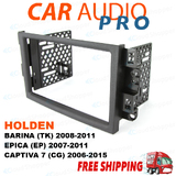 Holden Cruze JG JH Black Single Double Din fascia dash panel facia kit