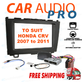 HONDA CRV 2007-2011 BLACK FACIA FASCIA DASH KIT STEERING WHEEL CONTROLLER
